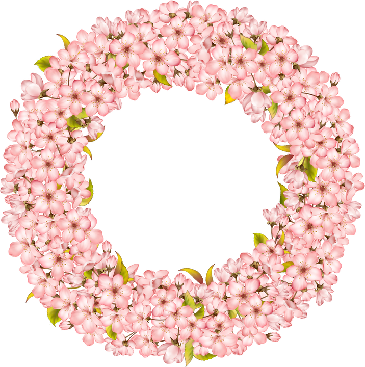 cherry blossom flower wreath